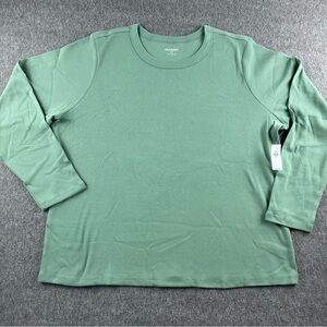 Old Navy Women's Long Sleeve Snug Tee Color Dried Herb Size 3X NWT
